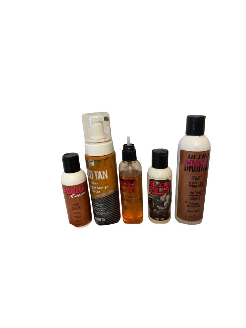 Vintage Pro Tan Ultra Bronze Blow Out & Muscle Sheen Tanner Lot  Pre-Owned Mixed